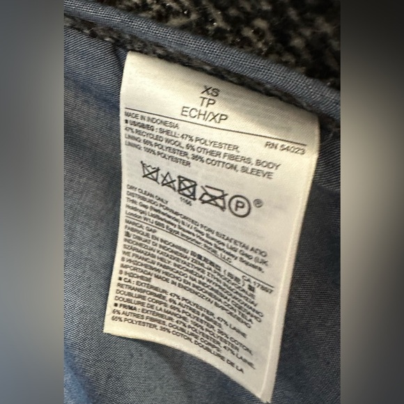 GAP Women's Herringbone Blazer Coat Sz XS Jacket - Picture 6 of 7